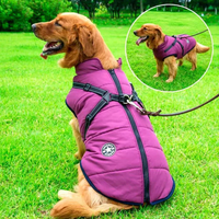 Wasserdichte Winter-Hundejacke - Mit Sherpa-Fleece-Futter - Mit integriertem Geschirr - Ideal für die kalten Monate