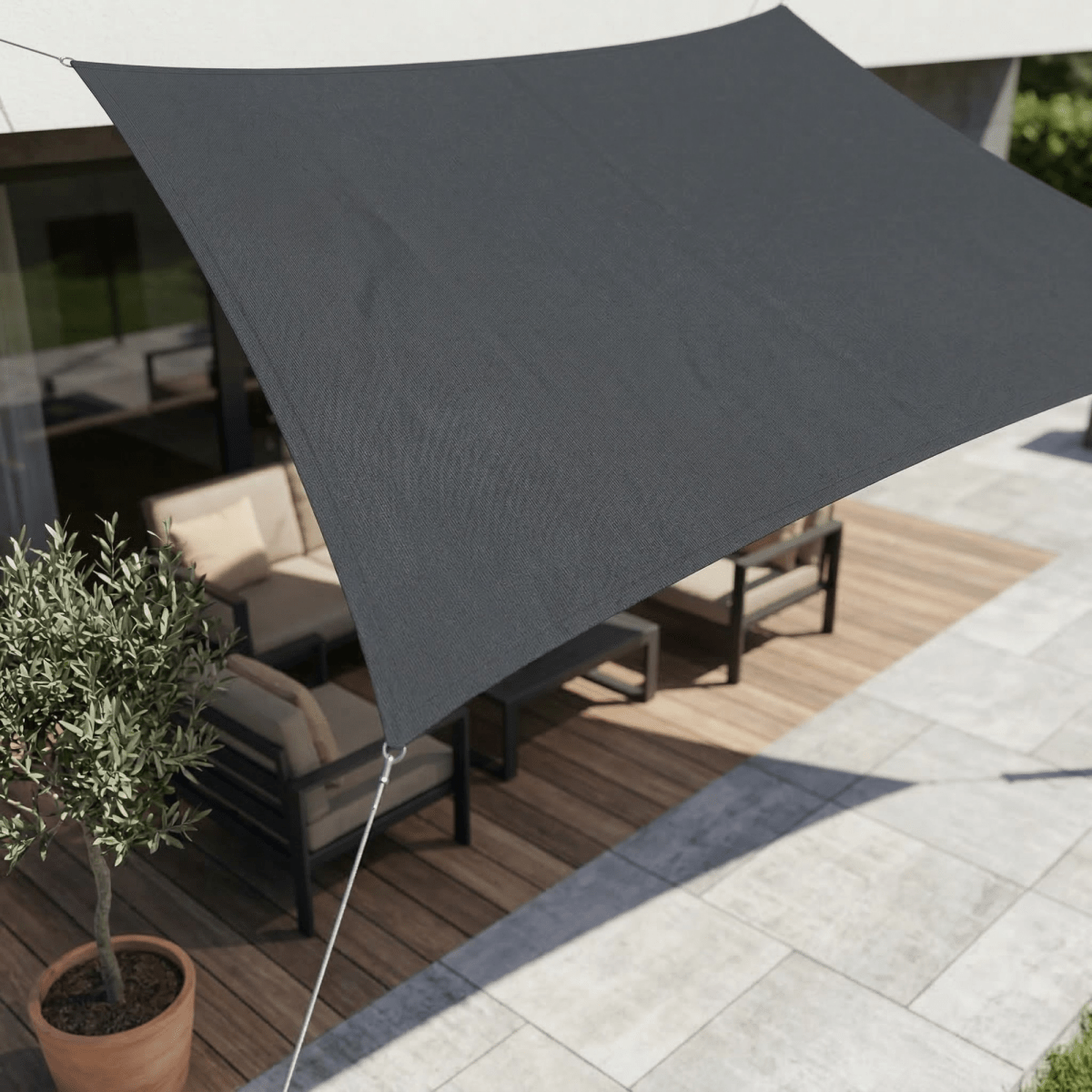 Wasserdichtes Sonnensegel mit UV-Schutz für Terrasse und Balkon