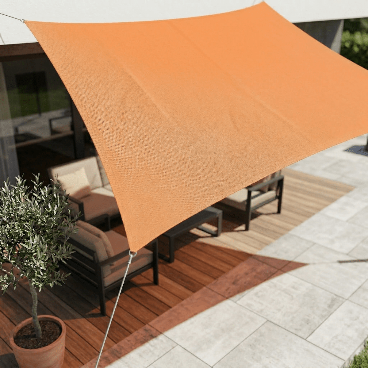 Wasserdichtes Sonnensegel mit UV-Schutz für Terrasse und Balkon
