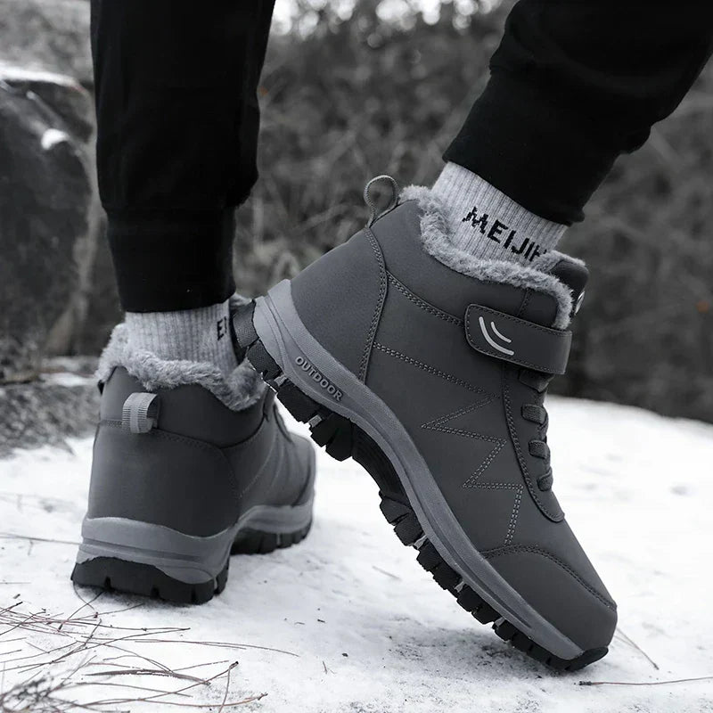 Warme, wasserdichte und gefütterte Herren-Winterstiefel