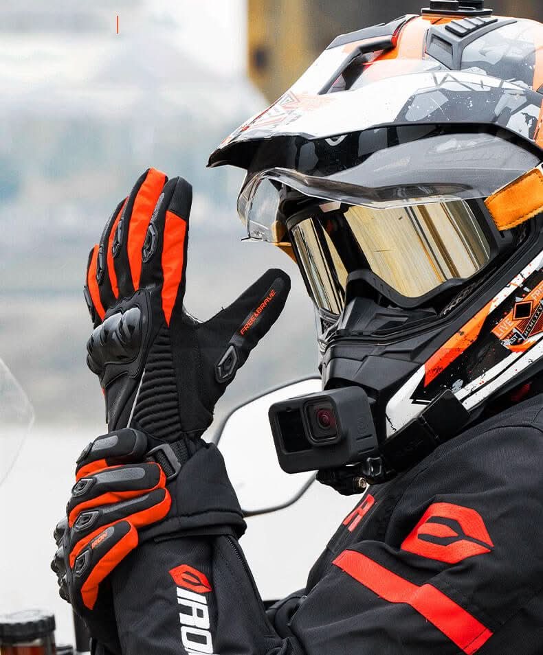 Wasserdichte, isolierte Motorradhandschuhe für Winterfahrten
