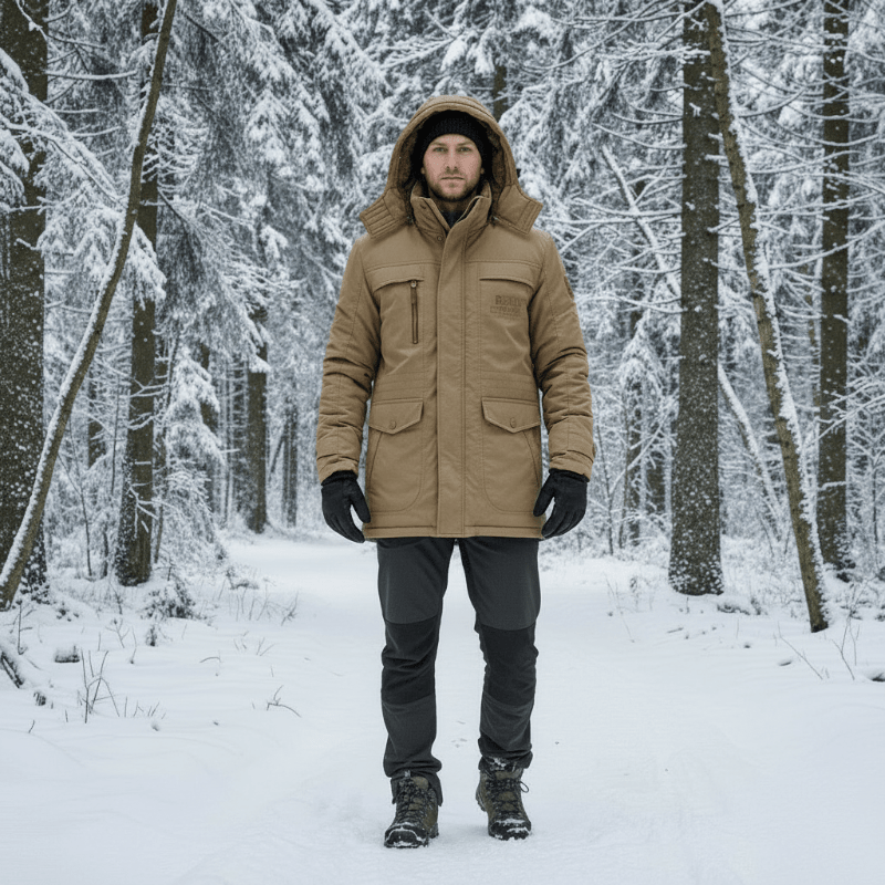 Wattierter Parka für Wärme und Schutz an kalten Tagen