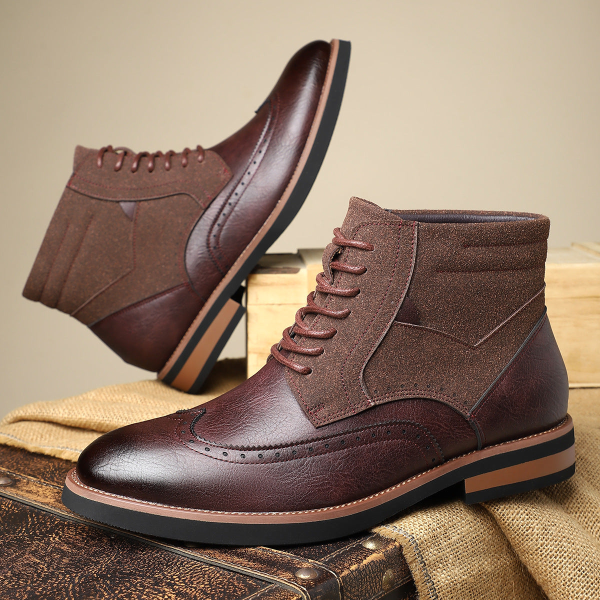 Wingtip-Lederschuhe für Herren