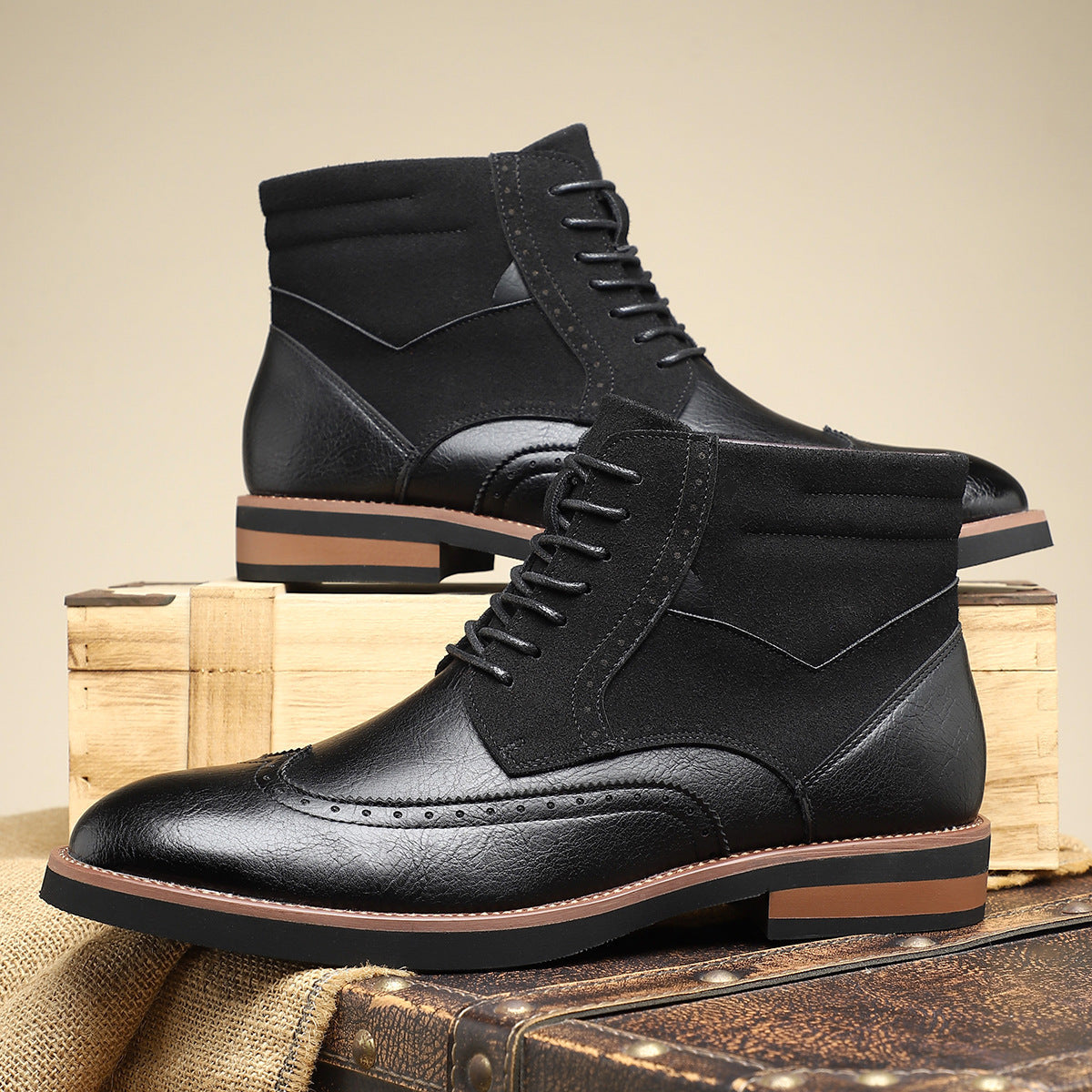 Wingtip-Lederschuhe für Herren