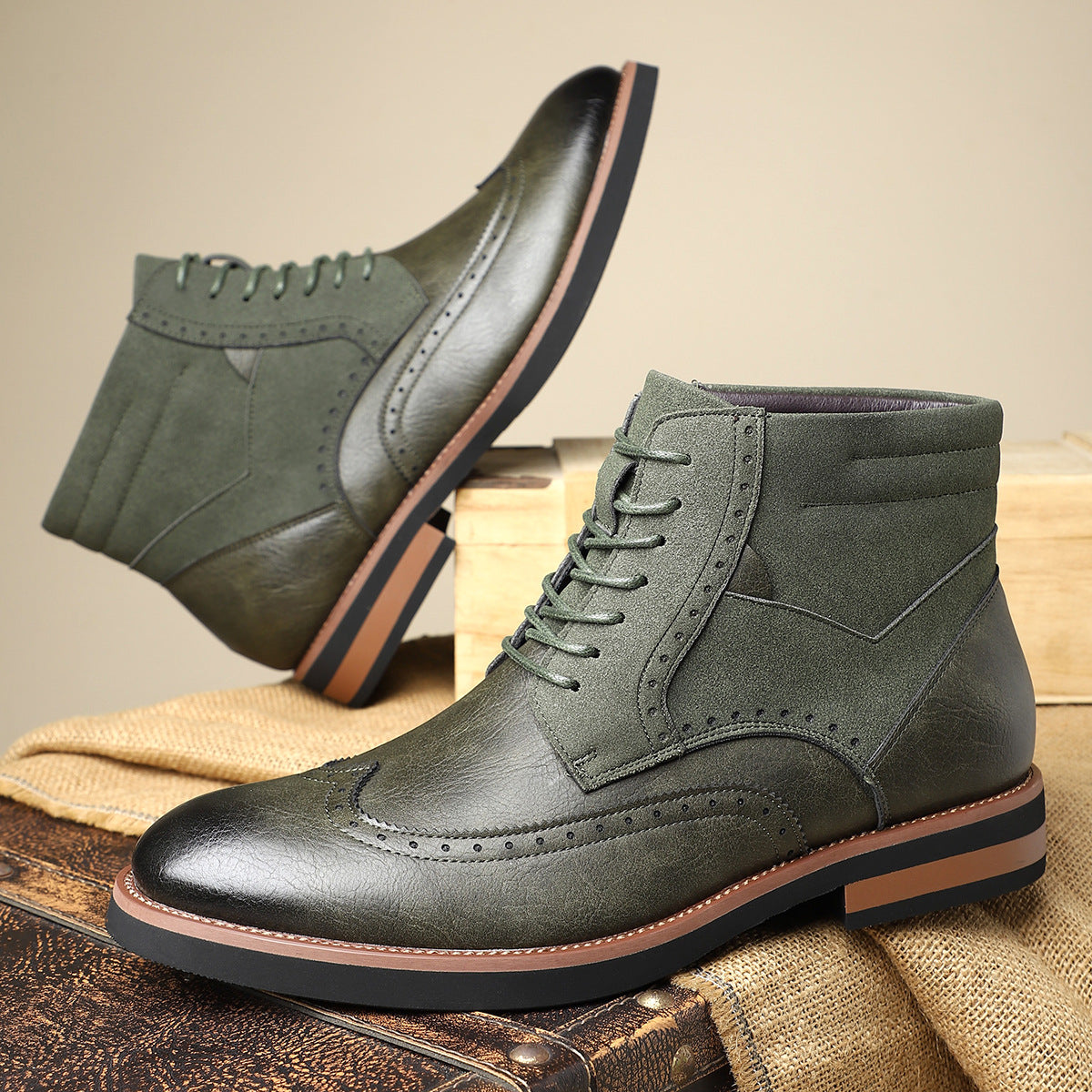 Wingtip-Lederschuhe für Herren