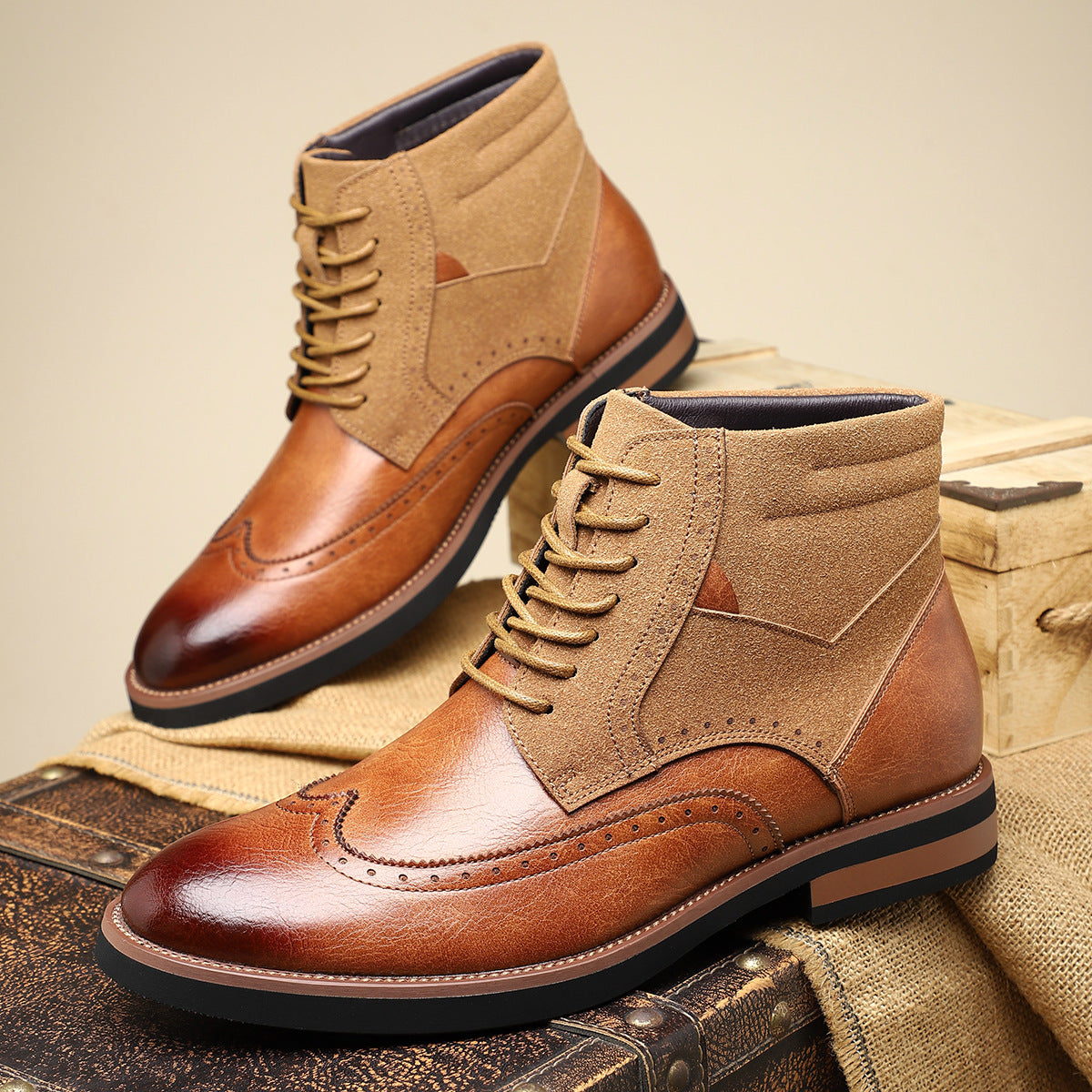 Wingtip-Lederschuhe für Herren