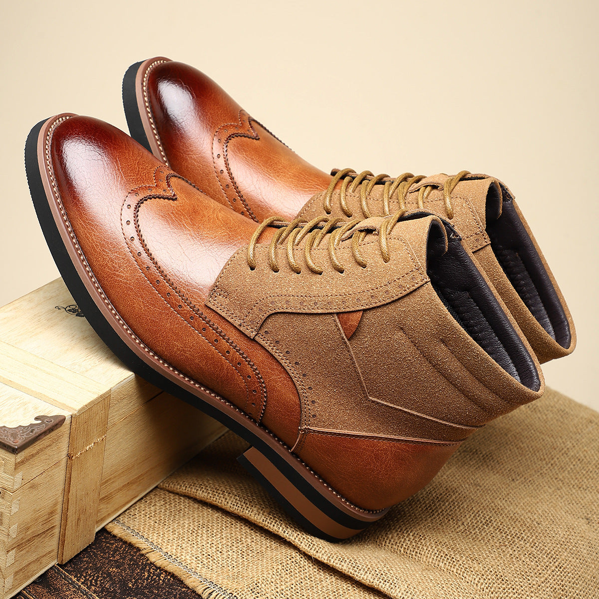 Wingtip-Lederschuhe für Herren