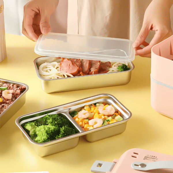 Grüne beheizbare Lunchbox
