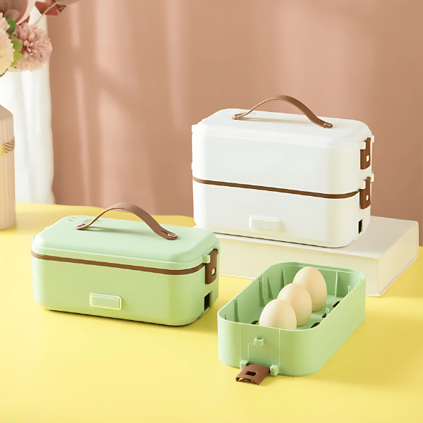 Grüne beheizbare Lunchbox