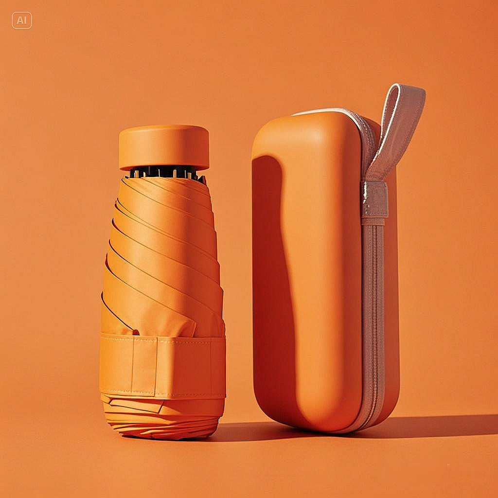 Taschenschirm mit wasserdichter Hülle